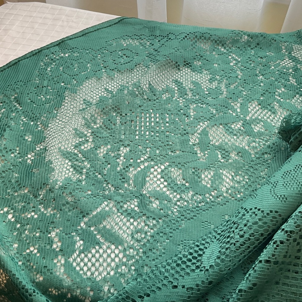 Green Lace Tablecloth